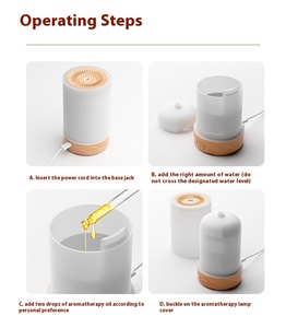 <span class=keywords><strong>Led</strong></span> Dimmable USB sạc ánh sáng ban đêm siêu âm im lặng mát sương tạo độ ẩm tinh dầu khuếch tán - Product Image 2