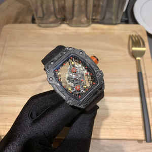 Limited Edition Custom Made Mechanical <b>Watch</b> RM2704 with Carbon Fiber case Unique Grid Dial Design and Sports <b>Watch</b> Features - Product Image 3