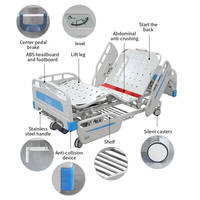 Cama de Cuidado Manual Multifuncional de 3 Manivelas, Cama de Enfermería Ajustable para Pacientes, Uso Hospitalario y Rehabilitación Doméstica