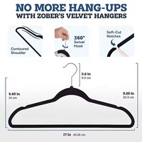 Cintres en velours antidérapants noirs de qualité supérieure, lot de 10, personnalisables, nouveaux matériaux, prix bas, vente en gros