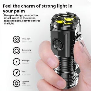 Xinsite Đèn pin sạc <span class=keywords><strong>Led</strong></span> siêu năng lượng 3W di động đèn pin thu hút từ tính ba mắt mini 1000 Lumens cho ngoài trời - Product Image 6