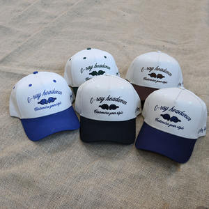 BSCI OemカスタムPvcロゴ5パネルコットンスナップバックキャップ,フラットビル非構造化ゴラス,高品質コットンツユ穴あき帽子キャップ - Product Image 1