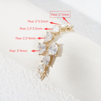 Bague demi-éternité pour femme Starsgem, bijoux fins, tailles assorties, dégradé, diamant synthétique, or massif 10K, diamant cultivé en laboratoire