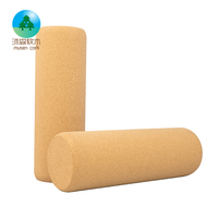 Rodillo de Espuma de Corcho Natural Ecológico para Yoga, de Alta Densidad, para Masaje Muscular y Ejercicio, 30cm 40cm 45cm, Rodillo de Corcho para Fisioterapia