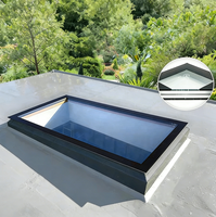 Ventana de Techo de Doble Acristalamiento Insonorizada y Resistente al Agua, de Aluminio, Personalizada y Directa de Fábrica WANJIA
