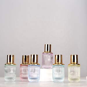 30ML卸売円筒形クリア詰め替えスプレー香水ガラスボトルアセンブリミックス6色ゴールドノズル空スプレーボトル - Product Image 1