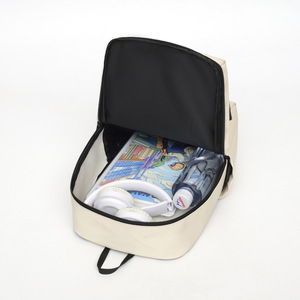 Unisex <b>Small</b> <b>Backpack</b> 13 Inches Solid Color Lightweight <b>Waterproof</b> For Leisure Travel With Interior Zipper Pocket - Product Image 2