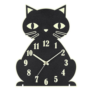 2022 bất thường sáng đồng hồ treo tường Hello mèo gỗ xem phòng khách nhà bếp nhà điện tử bảng đồng hồ reloj pared wanduhr - Product Image 1