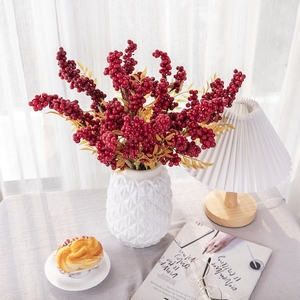 GF15966 Matériau mousse Branche artificielle Décoration de Noël Red <span class=keywords><strong>Berry</strong></span> Pick/Spray - Product Image 1