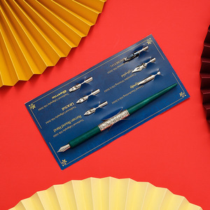 Sanat ürünleri yazı eskiz kalem seti Manga alet setleri 6 adet uçları ahşap komik kalemlik temel kaligrafi divit kalem seti - Product Image 4