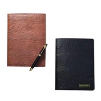 Agenda peau de crocodile noir, pour homme, rechargeable, en faux cuir, pour journal, agenda, idéal comme cadeau d'affaires