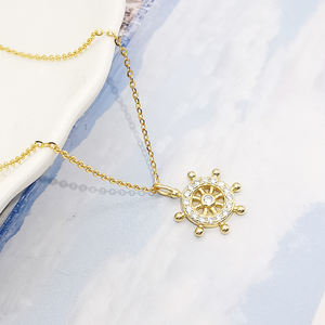 Collar de plata de ley <span class=keywords><strong>925</strong></span> con colgante de circón chapado en oro de 18K para mujer, joyería de moda al por mayor - Product Image 4