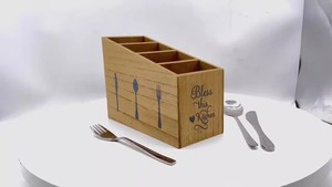 Boîte à couverts en bois multifonction personnalisable Organisateur de <span class=keywords><strong>cuisine</strong></span> vintage et rangement de bureau avec boîtes en bois personnalisées - Product Image 2