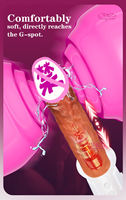 Dildo Vibrador con Calor y Empuje, con Ventosa, Control Remoto por Aplicación, Realista para Mujeres