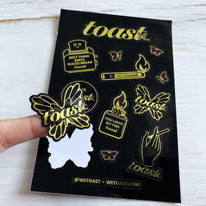 מדבקות ויניל עמידות למים עם לוגו בהתאמה אישית, עיצוב מצויר, דקורטיביות, חיתוך נשיקה, מדבקות בהתאמה אישית - Product Image 4