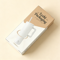 Boîte d'emballage en papier pour tasse thermique avec impression de logo personnalisé, boîte d'emballage pour gobelet, boîte d'emballage pour gourde de sport