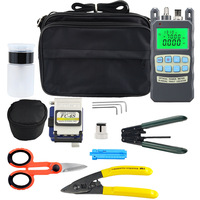 Kit d'outils à fibre optique FCJ 12 pièces FTTH avec localisateur visuel de défauts et compteur de puissance pour la maintenance du réseau 3G et 4G