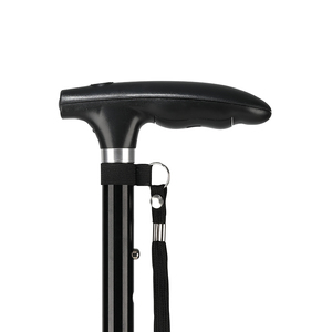 Canne de marche pliable en aluminium avec poignée LED, cordon de poignet, base antidérapante à quatre points, bâton <span class=keywords><strong>portable</strong></span> pour personnes âgées, seniors, handicapés - Product Image 3