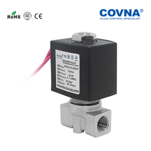 Vanne solénoïde haute pression COVNA HK02 DN8, vanne solénoïde micro-air 12V DC 1/4 pouce en acier inoxydable normalement fermée - Product Image 6