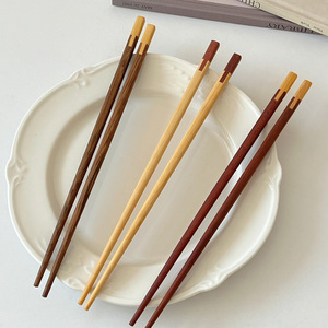 Palillos de bambú y madera Yuan Jin, palillos de madera de sándalo rojo, madera maciza natural, resistentes a altas temperaturas, para uso doméstico - Product Image 2