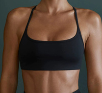Soutien-gorge de sport pour femme, sensation seconde peau, dos à bretelles, maintien élevé, pour yoga, entraînement, course à pied et sport