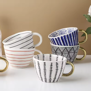 Nordic Simple <b>Large</b> Capacity Ceramic Coffee Cup Hand-Painted for Breakfast and Office Business <b>Gift</b> - Product Image 3
