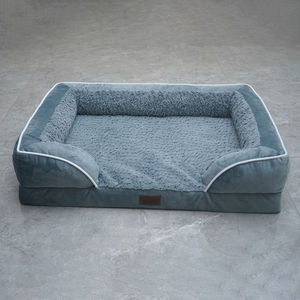 Camas cómodas y baratas para mascotas, venta al por mayor de fábrica, cama ortopédica supersuave de lujo de Color sólido para perros - Product Image 6