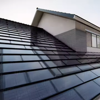 Tuile solaire BIPV autonome à haute efficacité avec cellule photovoltaïque pour l'alimentation électrique domestique et les projets de construction