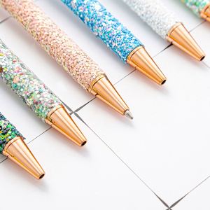 Wholesale Heart Shape Glitter Coated Wedding Gift <b>Pen</b> Novelty <b>Retractable</b> Ballpoint <b>Pen</b> Custom Logo Metal Click Ball <b>Pen</b> - Product Image 3