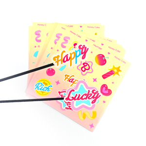 Tùy Chỉnh Tự Dính Với Logo Kết Cấu Sticker Giấy Nụ Hôn Cắt Dán Nhãn Vinyl Dễ Thương Phim Hoạt Hình Con Chó Dán Tấm - Product Image 5