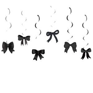 Kit de décoration transfrontalier pour fête d'anniversaire avec guirlande de nœuds, fournitures pour fille d'honneur, nœuds en spirale rose, bleu, noir, en plastique et papier, facile à assembler - Product Image 5