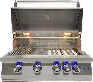 Parrilla de Gas de Lujo Premium Integrada de Acero Inoxidable 304 con 4 Quemadores, Encendido Electrónico y Seguridad para Exteriores, Modelo G-4 - Product Image 2
