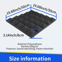 Panneaux acoustiques auto-adhésifs 5 tours pour murs, insonorisation en mousse PU, fabrication sur mesure OEM, vente en gros pour studio d'enregistrement et salle KTV