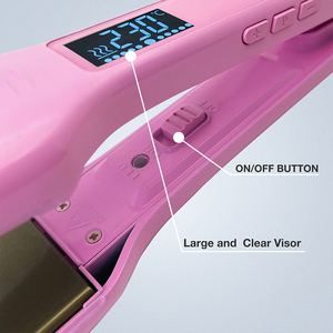 Lisseur de cheveux professionnel à plaques larges rose, 480 degrés, écran LCD numérique, titane, lisseur de cheveux à marque privée - Product Image 4