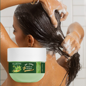 Masque capillaire hydratant en profondeur à la kératine organique, huile de coco, menthe, amande et huile de Tamanu pour cheveux secs et cassants, soin capillaire africain anti-frisottis - Product Image 1