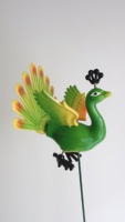 Moulin à vent décoratif personnalisé en forme de paon coloré pour jardin, cour et patio, ornement extérieur OEM ODM