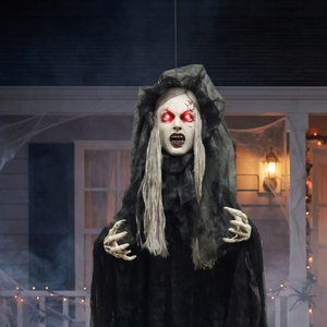 Fantasma Animatrónico Colgante <span class=keywords><strong>de</strong></span> Pelo Largo, Espíritu Vengador - Accesorio Espeluznante <span class=keywords><strong>de</strong></span> Espíritu Oscilante para Decoración <span class=keywords><strong>de</strong></span> Casa Encantada <span class=keywords><strong>de</strong></span> Halloween - Product Image 3