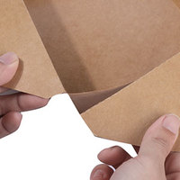 Porte-gobelets jetables en papier kraft pour boissons chaudes à emporter, support à café en papier kraft avec poignée