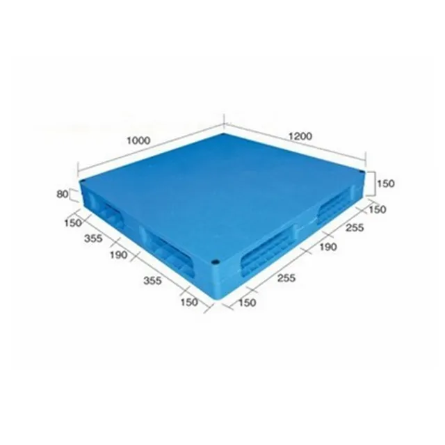 Hoge Kwaliteit Dubbelzijdige 1200*1000*150Mm Plaat Gelaste Kunststof Pallet 4-Way Entry Type Voor Opslag Industrieel Gebruik Gemaakt Pp Hdpe