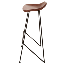 เก้าอี้บาร์สไตล์อินดัสเทรียลพร้อมขาเหล็กแข็งแรงและเบาะนั่งสบายสำหรับร้านกาแฟ บิสโทร และร้านอาหาร - Product Image 3