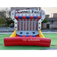 Machine de jeu gonflable portable Connect 4 de basketball pour la location événementielle extérieure et les fêtes