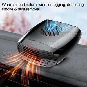 Chauffage de voiture 3-en-1 12V/24V 500W, ventilateur électrique de refroidissement et de chauffage, séchoir électrique portable, dégivreur et désembueur de pare-brise - Product Image 4