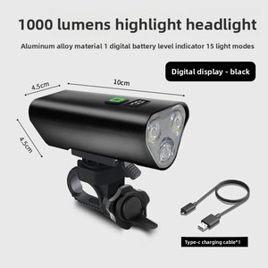 Faro de bicicleta de plástico impermeable LED de alto brillo IPX6 5 modos linterna de noche para montar bicicleta de montaña ciclismo al aire libre - Product Image 6