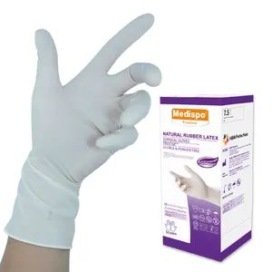 High quality latex glove powdered free sterile natural rubber latex hand gloves for hospital