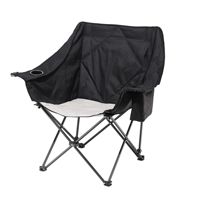 Chaise de camping pliable portable légère et moderne avec logo personnalisé, cadre métallique robuste, tissu Oxford 600D, poche latérale pour la plage