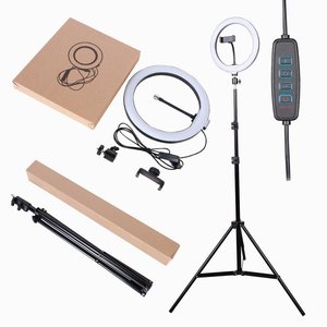 Aro de Luz LED de 10 Pulgadas con Alimentación USB, Plegable, con Soporte para Teléfono y Trípode, para Transmisión en Vivo y Maquillaje - Product Image 3