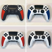 Étui de protection en silicone à adhérence améliorée pour manettes PS5 DualSense et Edge, bicolore