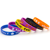 Bracelets en silicone personnalisés avec logo citrouille Happy Halloween pour cadeaux de fête, événements, livraison rapide d'usine, prix bas