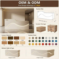 Comptoir de réception moderne et minimaliste, corps blanc, éclairage LED, aménagement personnalisable, comptoir d'accueil pour bureau, hôtel, salon de beauté, clinique