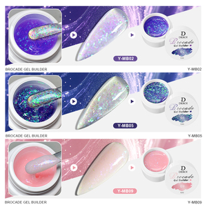 Deroi Brocade <span class=keywords><strong>Gel</strong></span> Builder Glitter Nagelverlängerungsgel Builder HEMA-frei TPO-frei für Professionelle Nagelstudios - Product Image 4